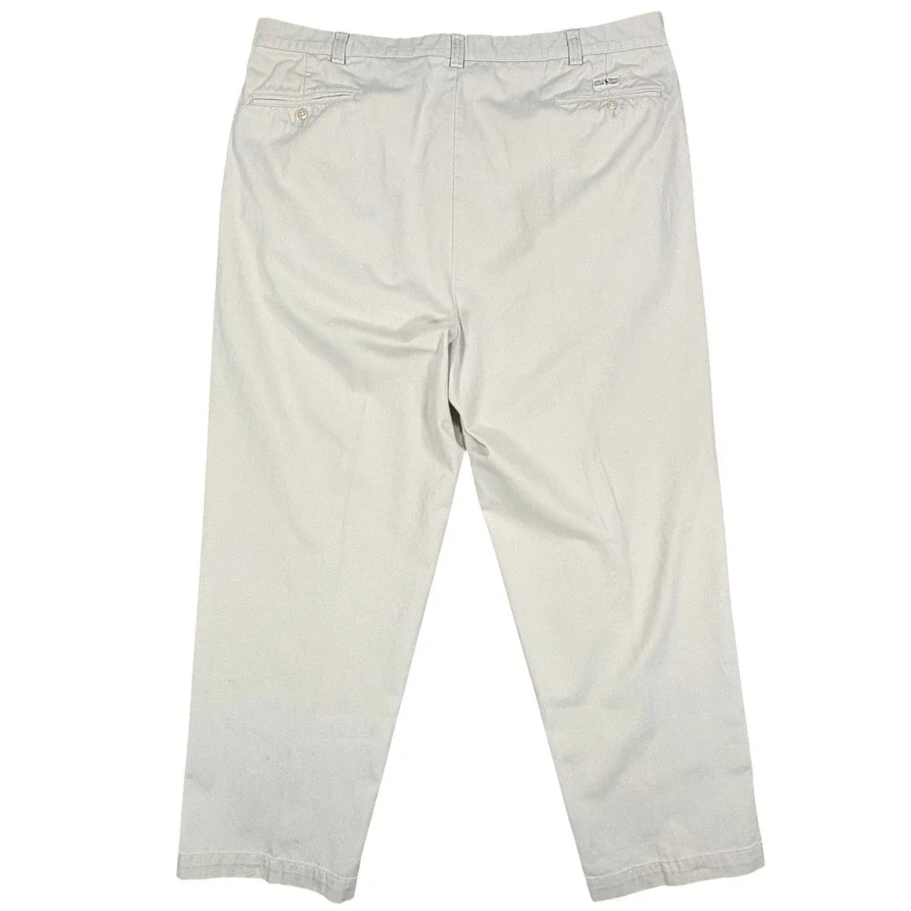 Vintage Polo Ralph Lauren Andrew Pants Mens 42x29.5 Stone Gray Double Pleated